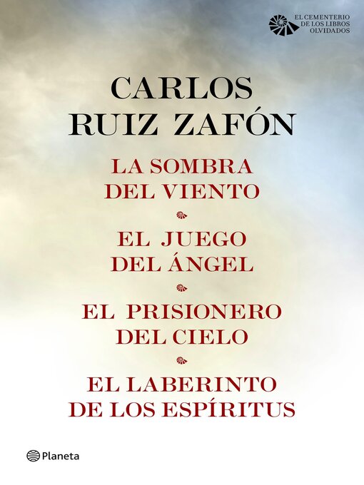 Title details for Tetralogía El Cementerio de los Libros Olvidados (pack) by Carlos Ruiz Zafón - Wait list